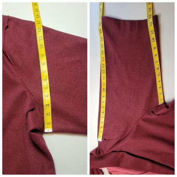 Woman Within Wool Blend Shawl Collar Coat Maroon Dressy Women's Plus Size 4X - Picture 3 of 13